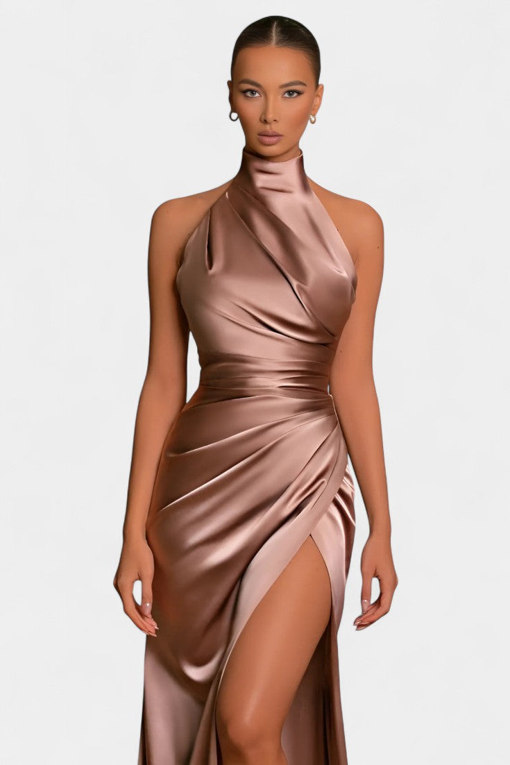 Symone - Dramatic Dress with Side Accessory