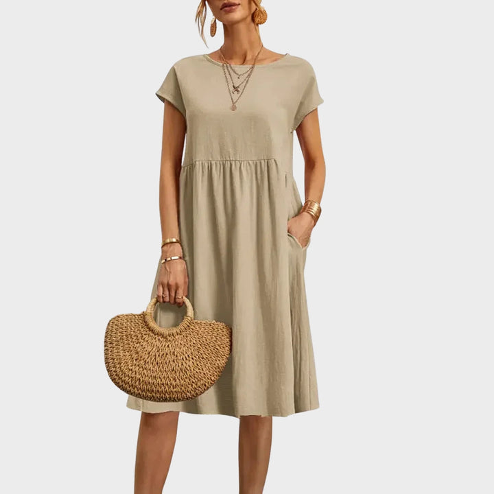 Ankica - Lihtne kleit taskutega