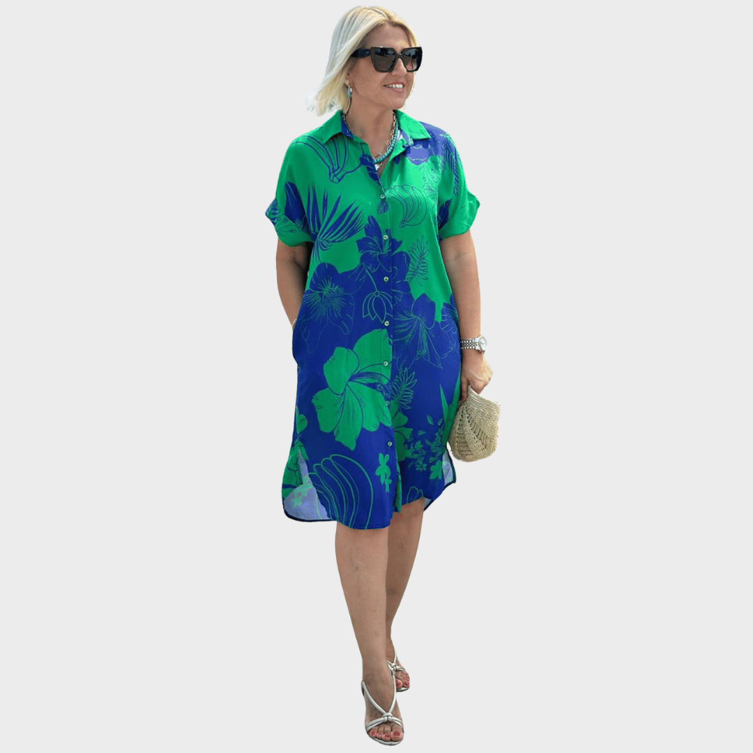 Sara – lillemustriga kleit