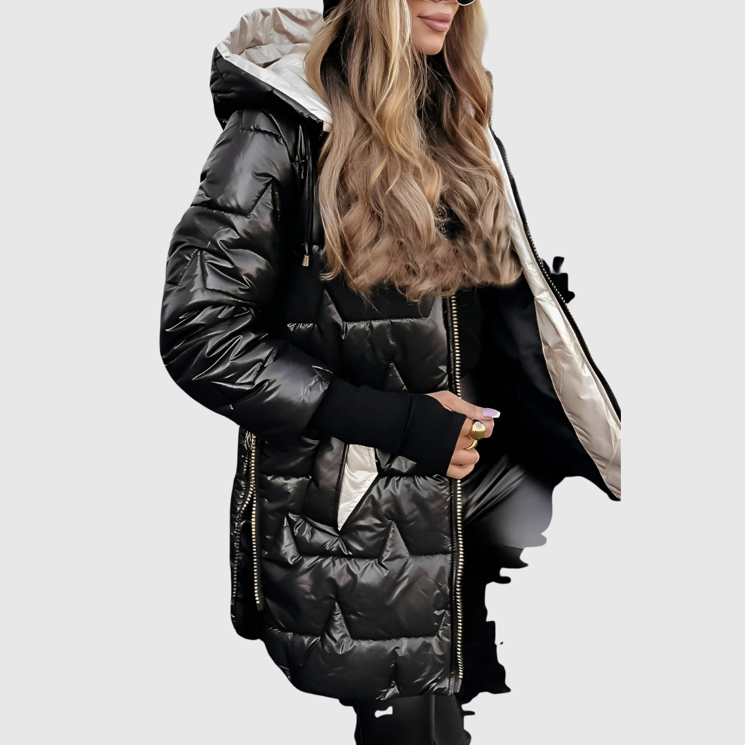 Élise - Elegantne talvemantel kapuutsiga ja voodriga