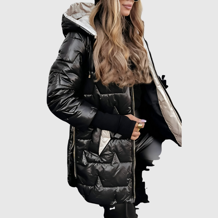 Élise - Elegantne talvemantel kapuutsiga ja voodriga