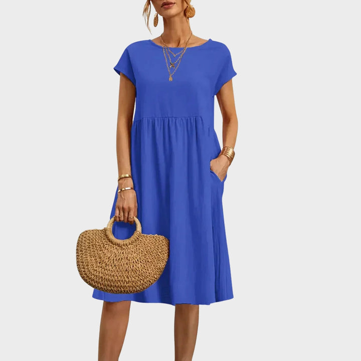 Ankica - Lihtne kleit taskutega