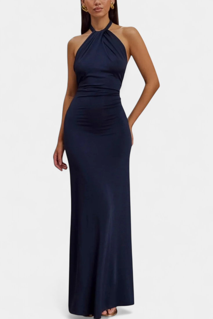 Trinity - Adjustable Open-Back Halter Dress