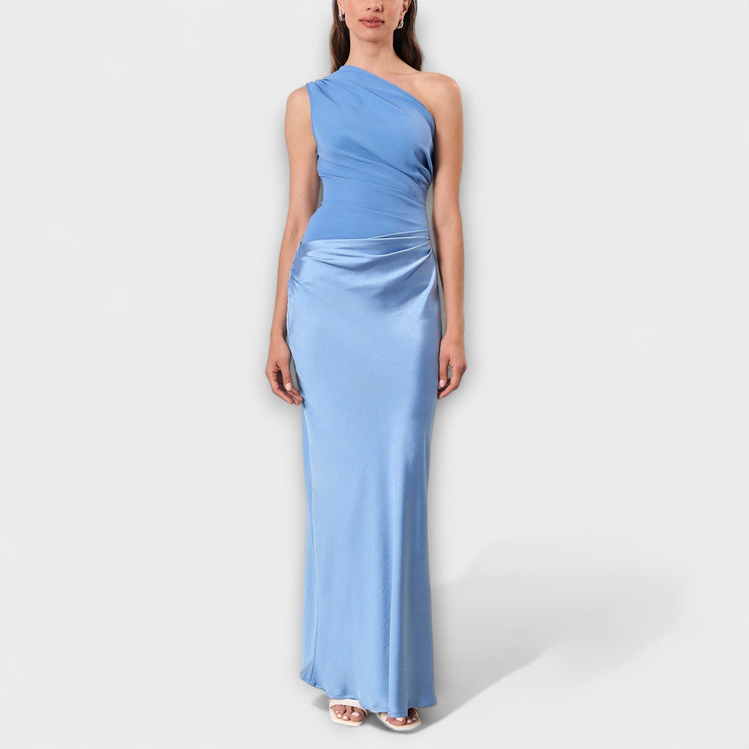 Luna - Asymmetrical Satin Dress