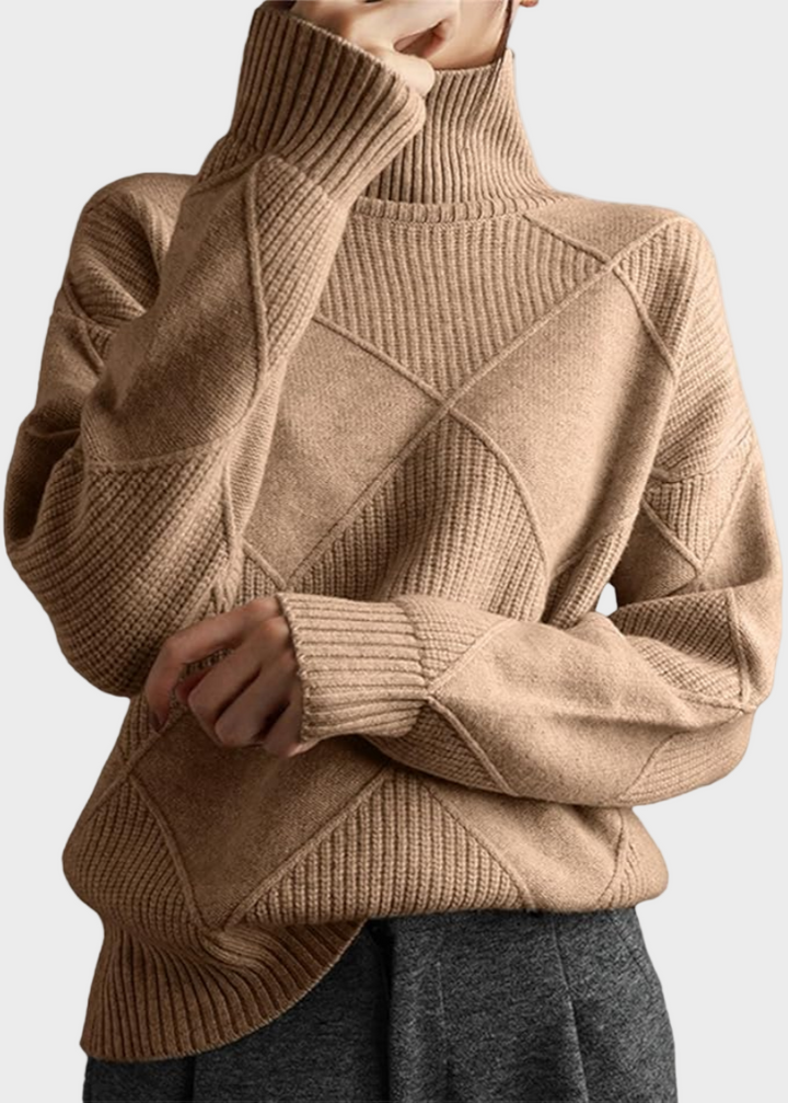 Jana - kõrge kaelusega kampsun luksusliku kašmiiriga