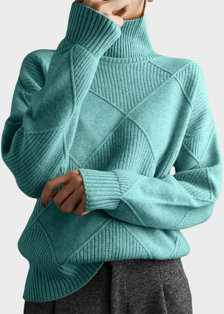 Jana - kõrge kaelusega kampsun luksusliku kašmiiriga