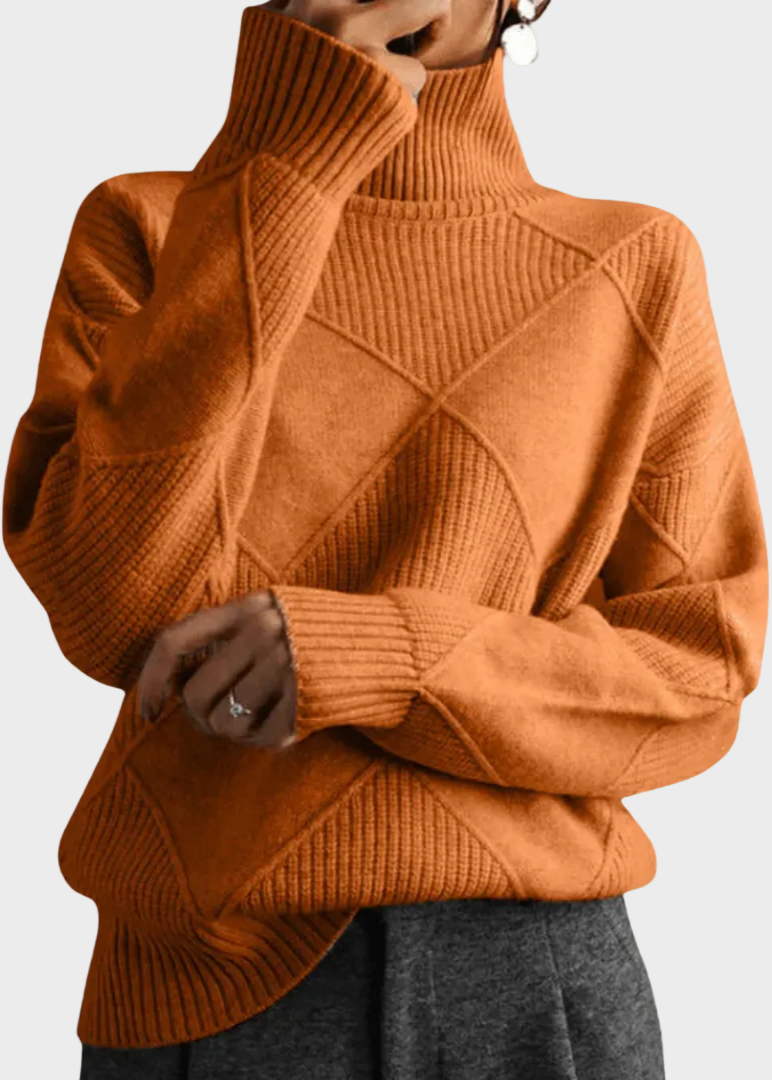 Jana - kõrge kaelusega kampsun luksusliku kašmiiriga