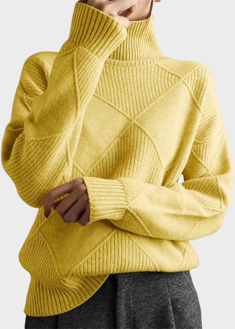 Jana - kõrge kaelusega kampsun luksusliku kašmiiriga