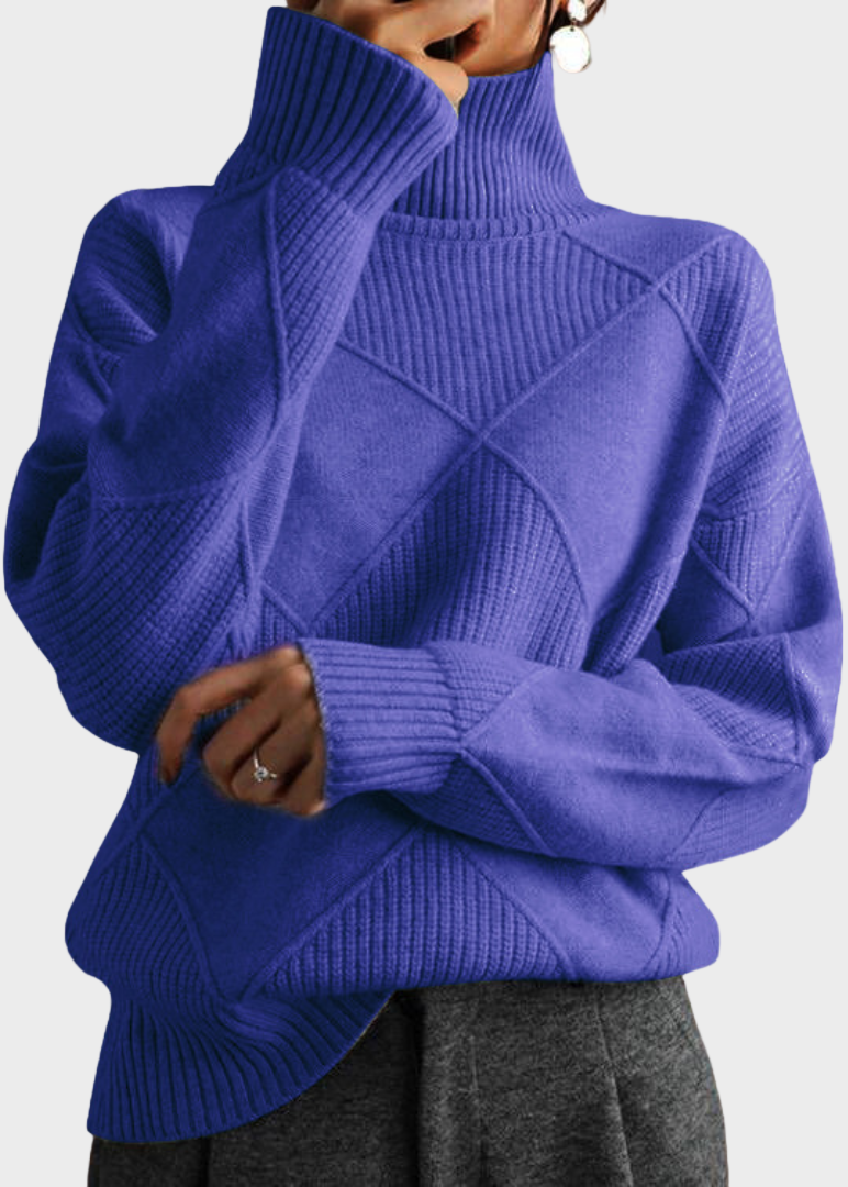 Jana - kõrge kaelusega kampsun luksusliku kašmiiriga