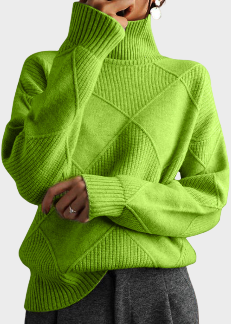 Jana - kõrge kaelusega kampsun luksusliku kašmiiriga