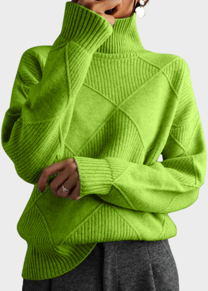 Jana - kõrge kaelusega kampsun luksusliku kašmiiriga