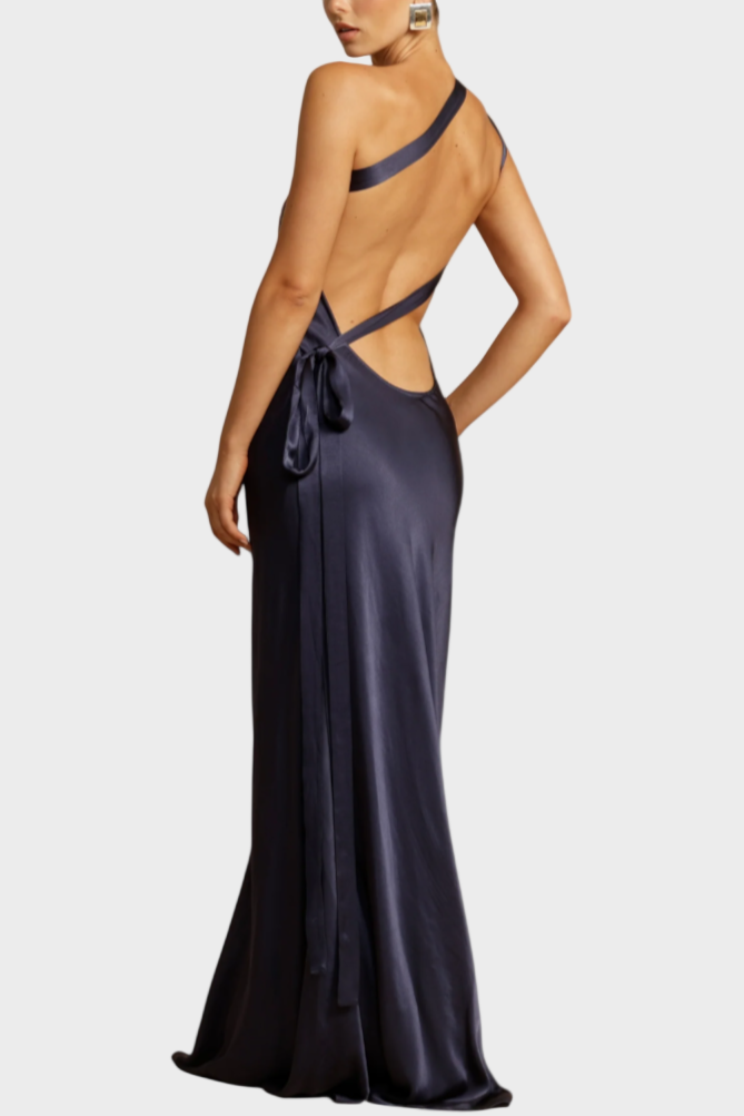 Lucra - Maxi Dress, Size S, with dangling straps and an open back