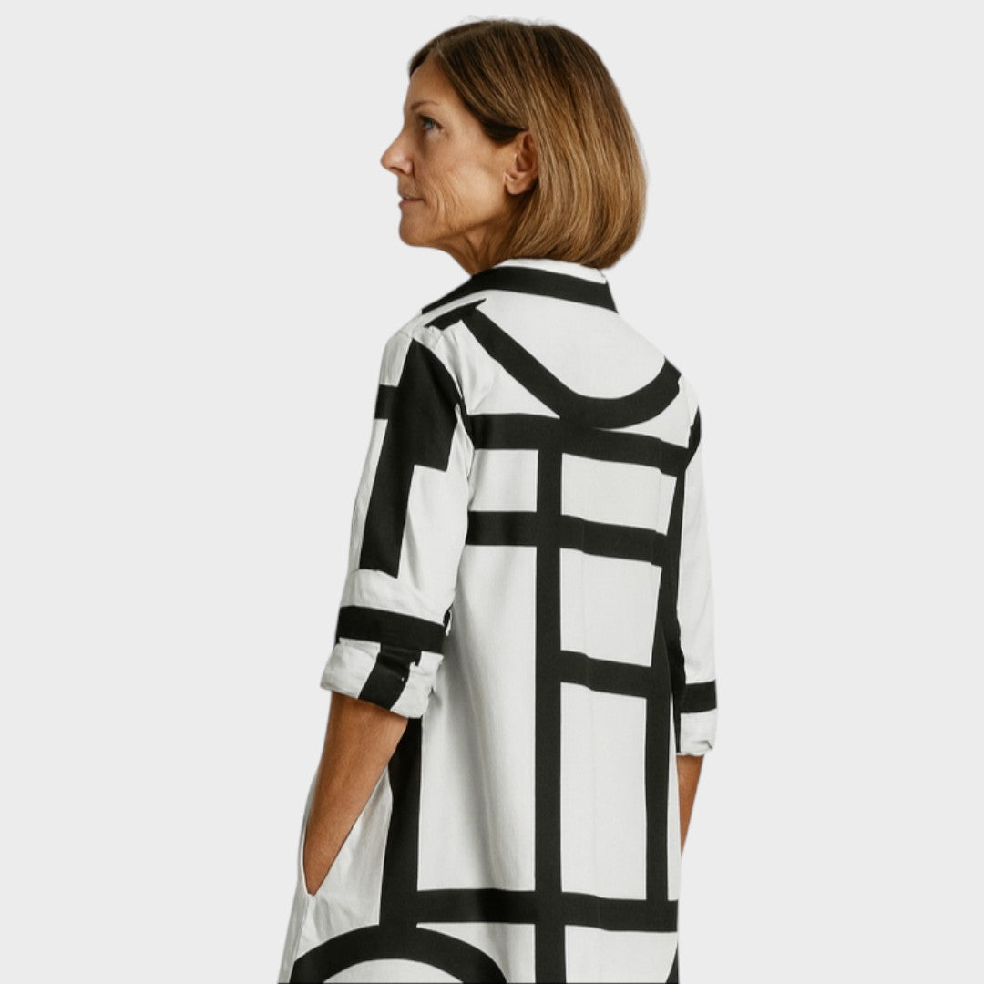 Petra - geomeetrilise motiiviga kleit