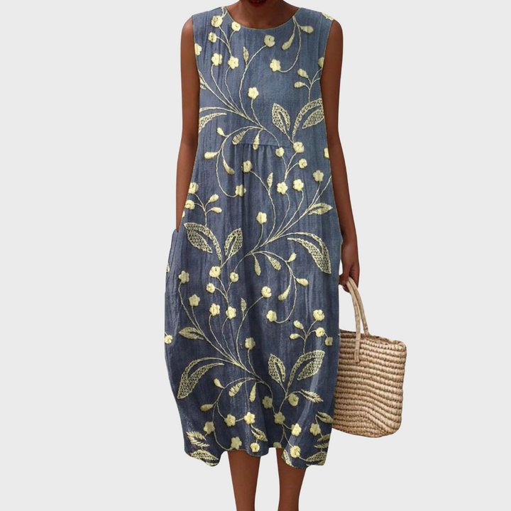 Lara - igapäevane lilleline puuvillane kleit