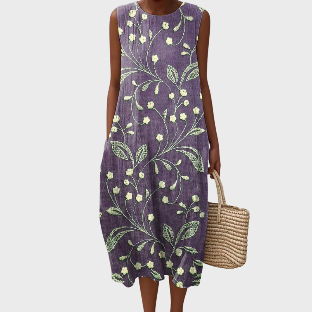 Lara - igapäevane lilleline puuvillane kleit