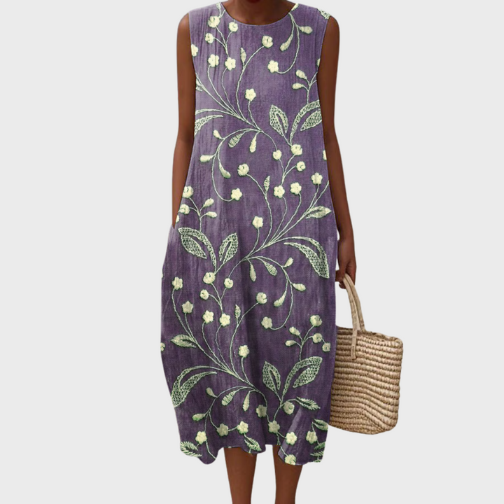 Lara - igapäevane lilleline puuvillane kleit