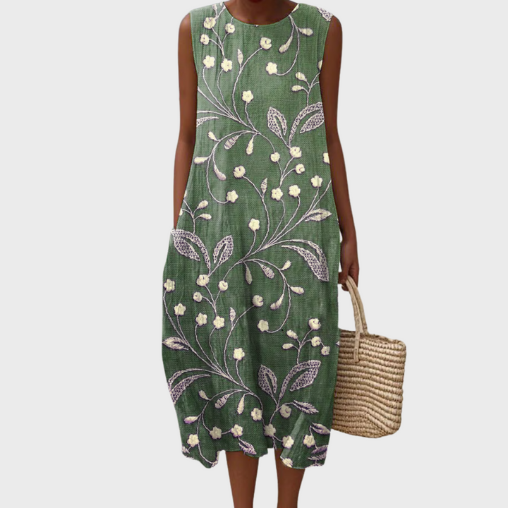 Lara - igapäevane lilleline puuvillane kleit