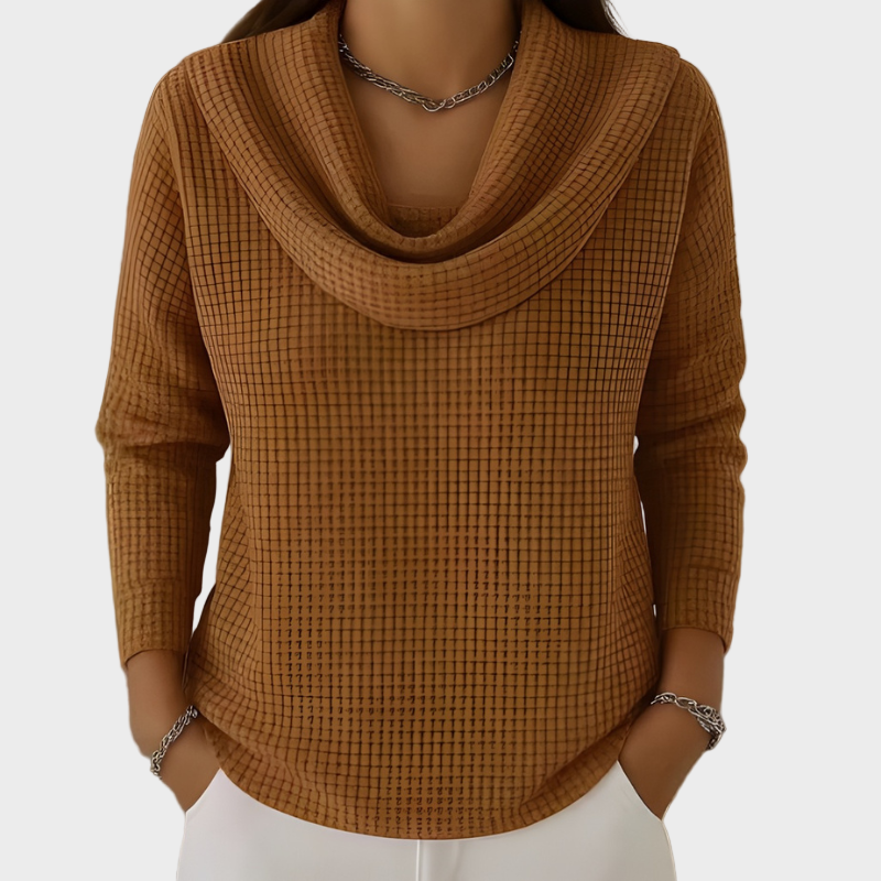 Mia – Topeltvahvliline trui elegantse kaelusega