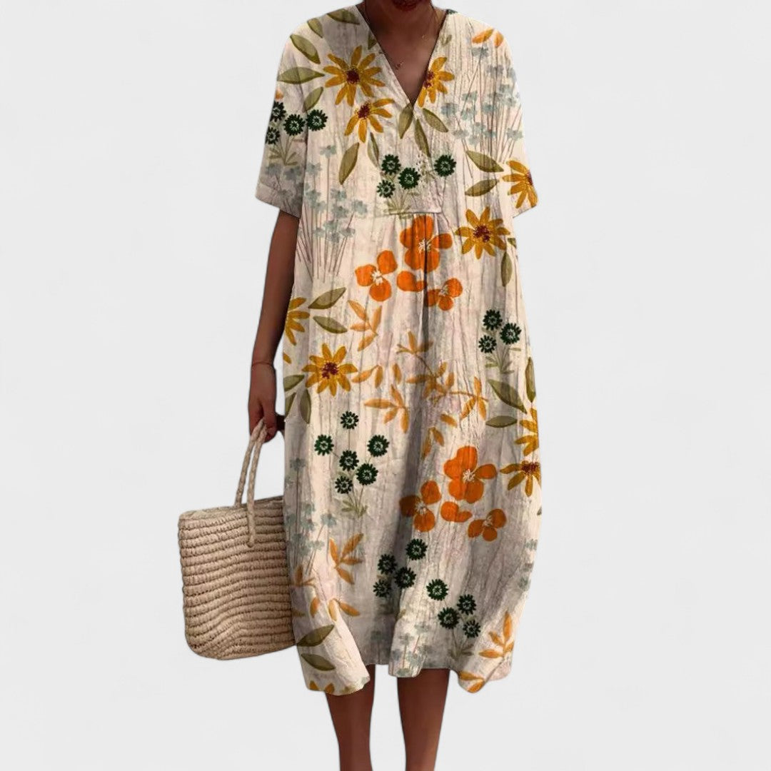 Lorena - värviline suvine kleit