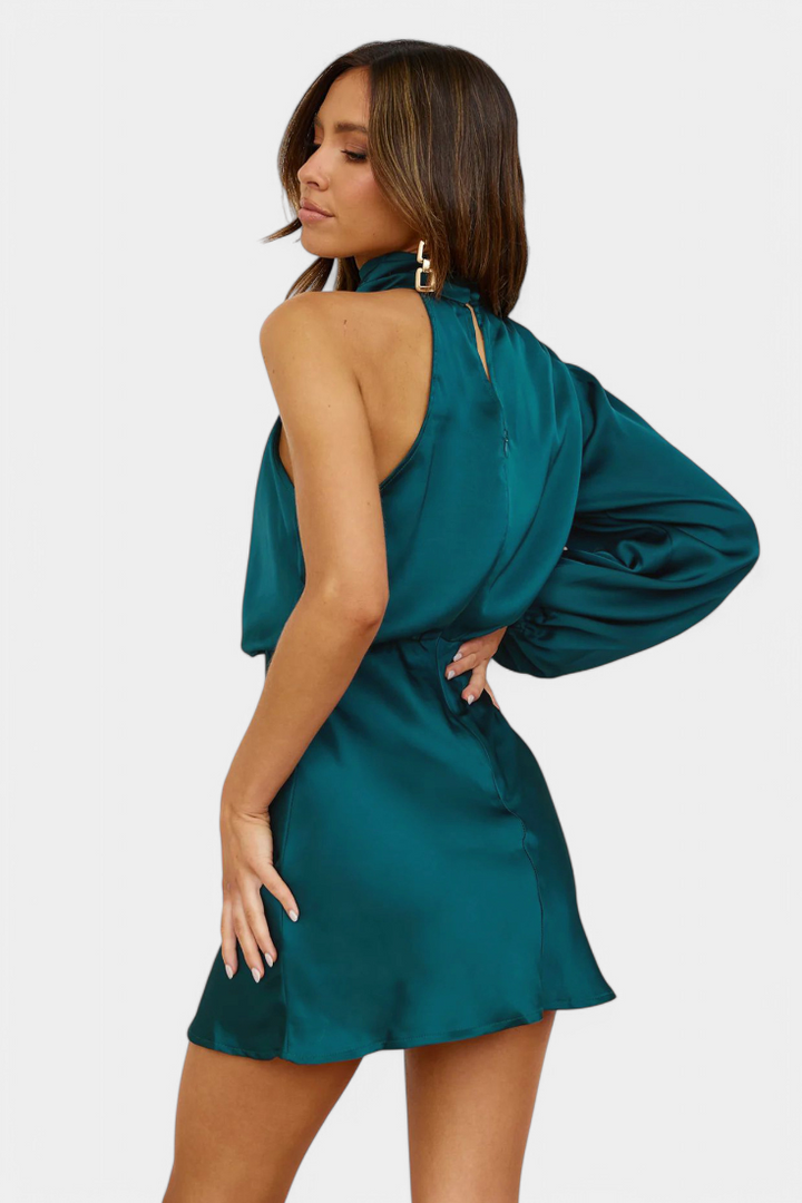 Mara - One-Shoulder Draped Mini Dress