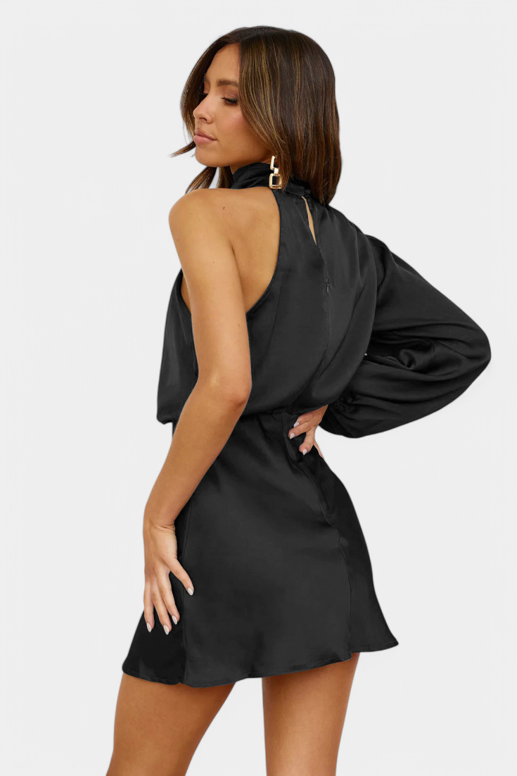Mara - One-Shoulder Draped Mini Dress