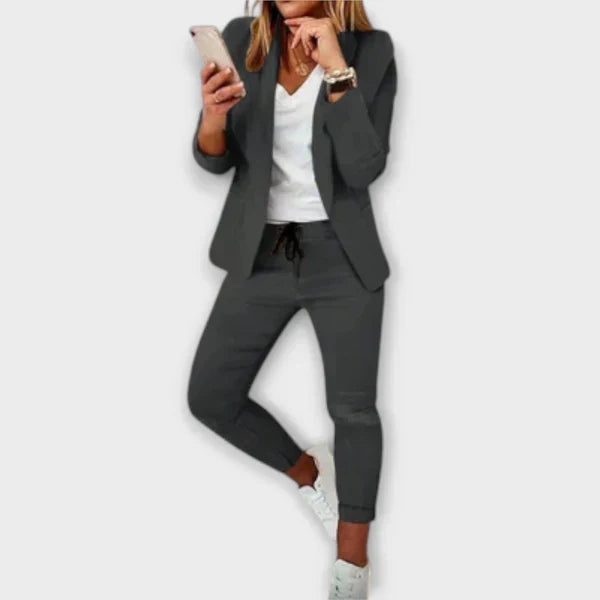 Elzbieta elegantne mugav bleiser koos kohandatud pükstega