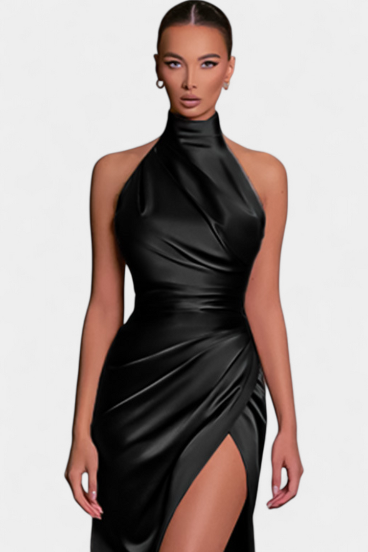 Symone - Dramatic Dress with Side Accessory