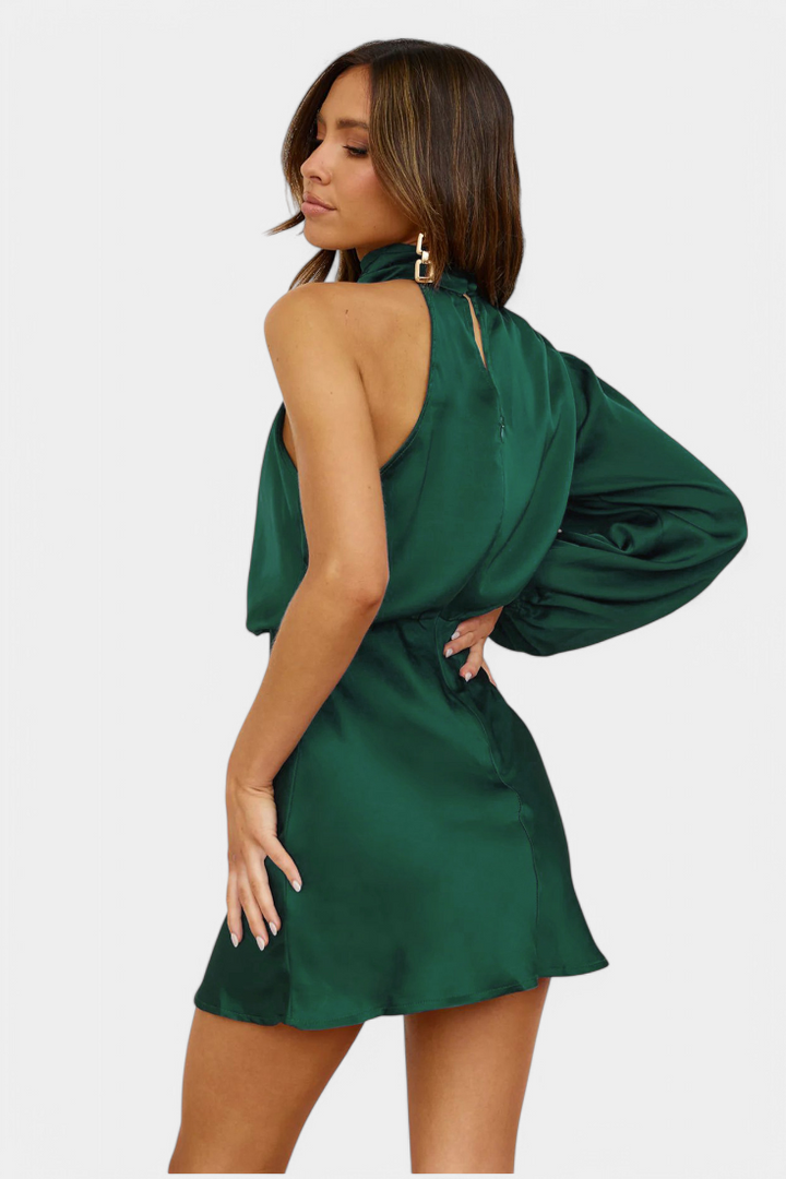 Mara - One-Shoulder Draped Mini Dress