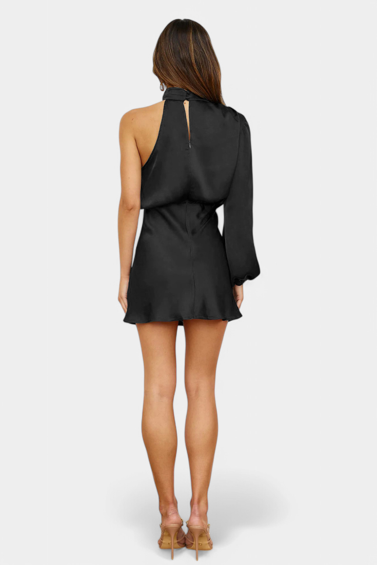 Mara - One-Shoulder Draped Mini Dress