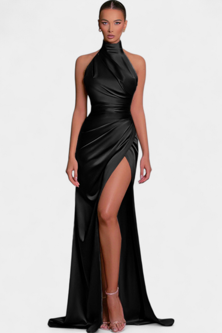 Symone - Dramatic Dress with Side Accessory