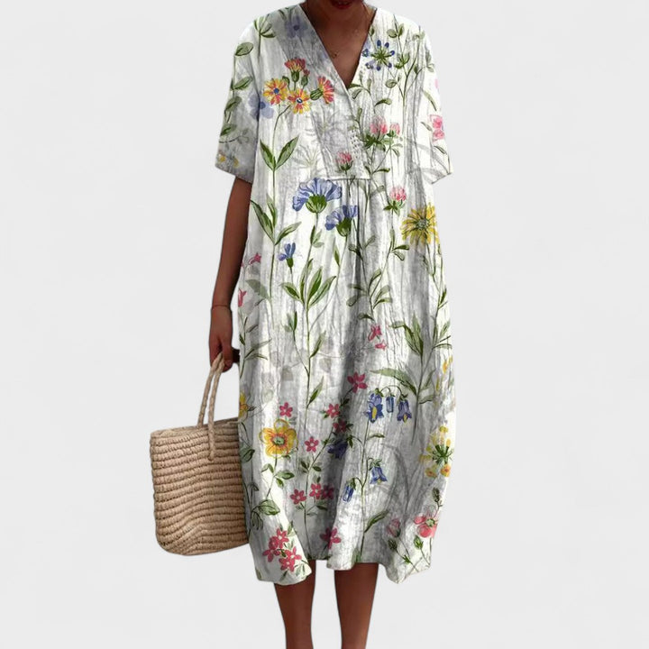 Lorena - värviline suvine kleit