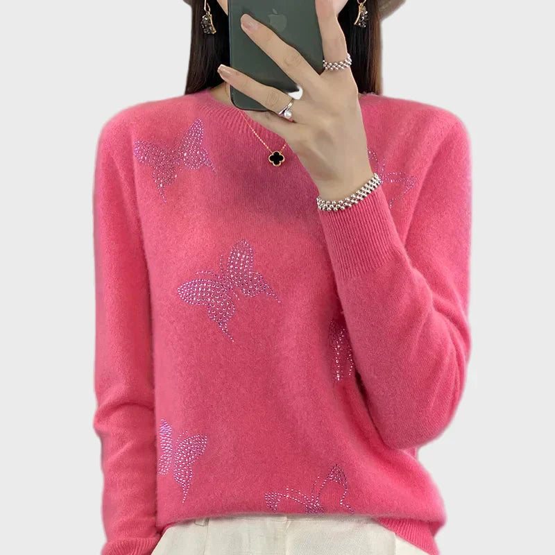 Liblika – kootud kampsun liblika motiiviga