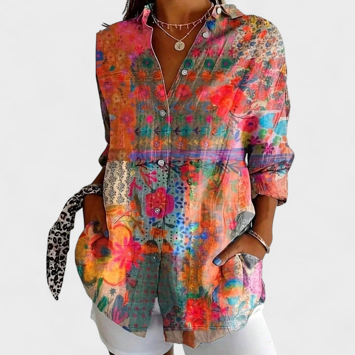 Antonija - T-särk värvilise mustriga