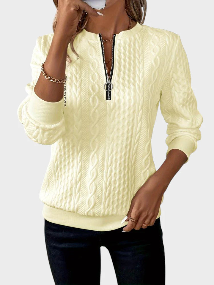 Ivana - Naiste kampsun lukuga ja kudumiga