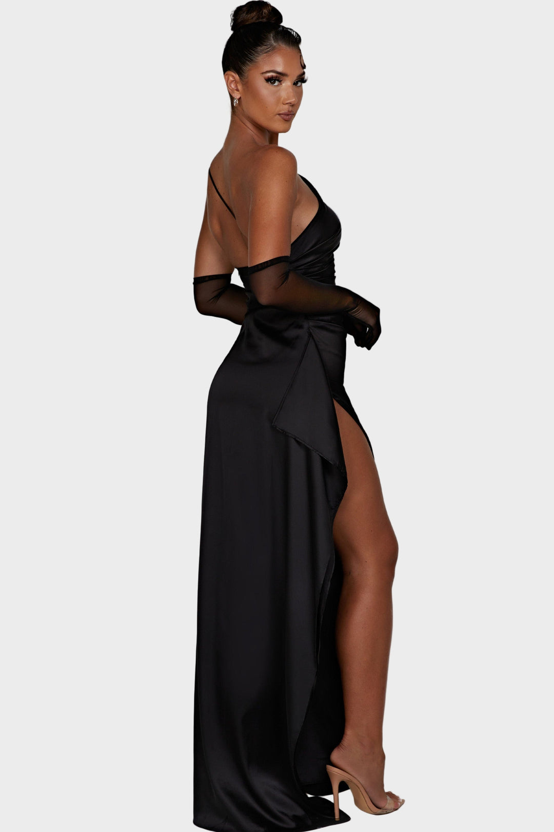 Emberly - One-shoulder maxi dress with a high slit