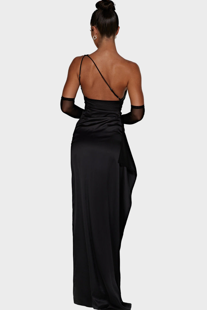 Emberly - One-shoulder maxi dress with a high slit
