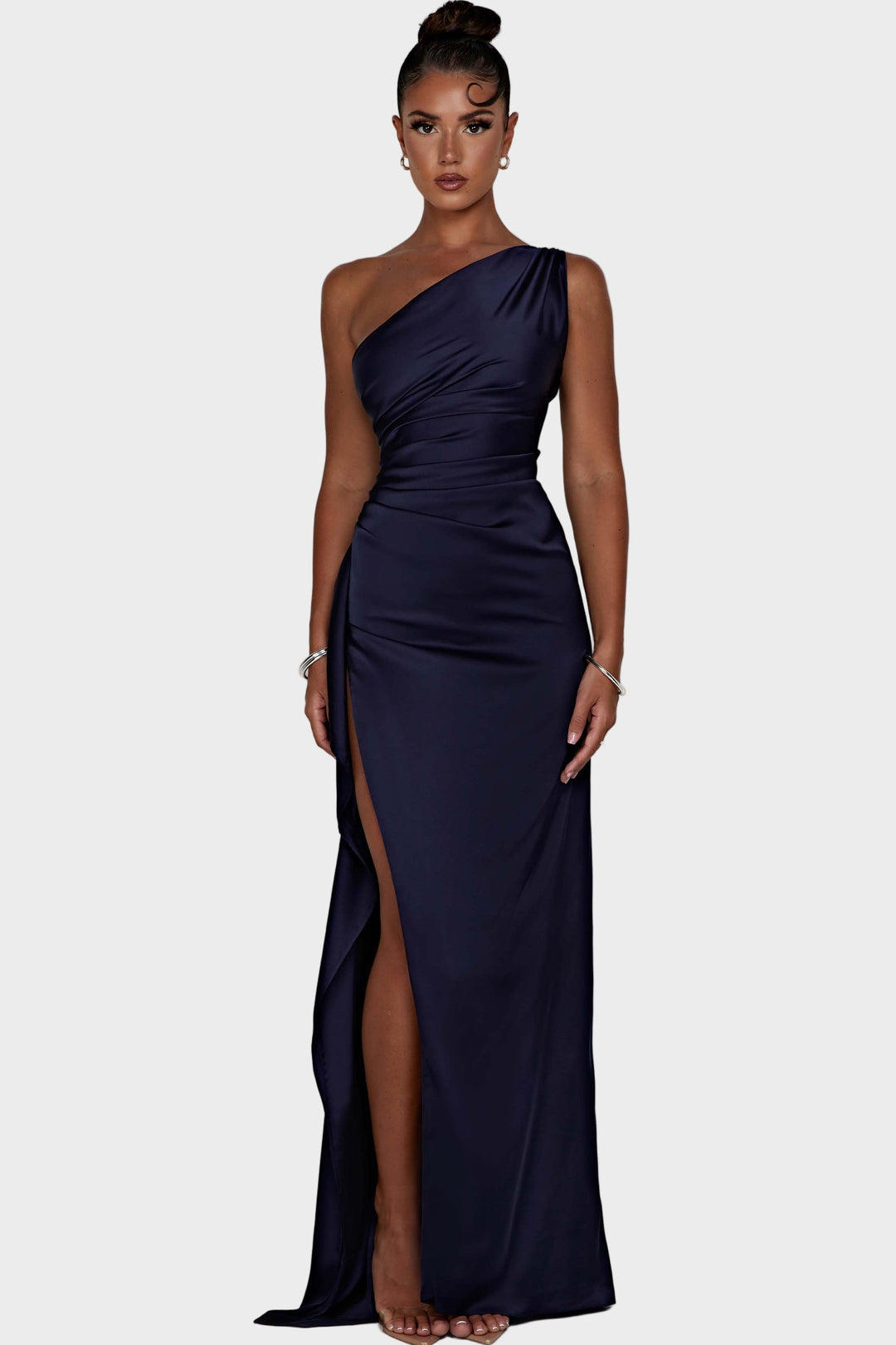 Emberly - One-shoulder maxi dress with a high slit