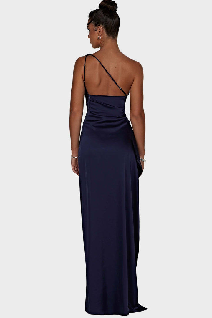 Emberly - One-shoulder maxi dress with a high slit