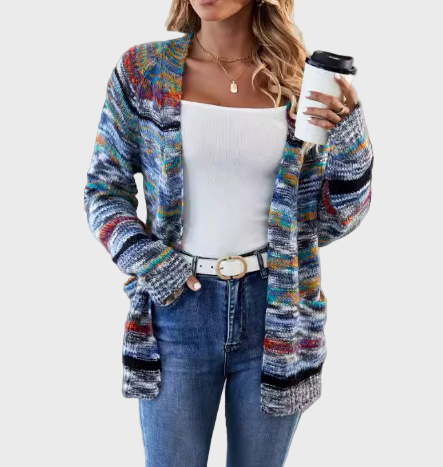 Mitmevärviline – kootud kardigan