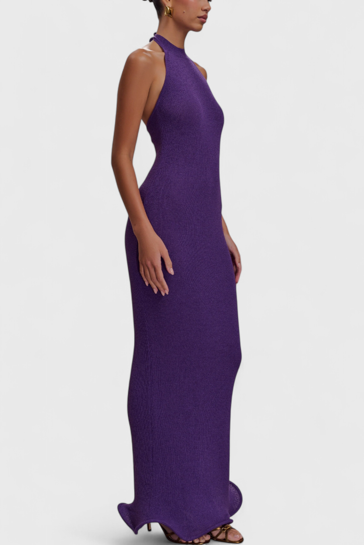 Jianna - Braided dress with halter neck and open back