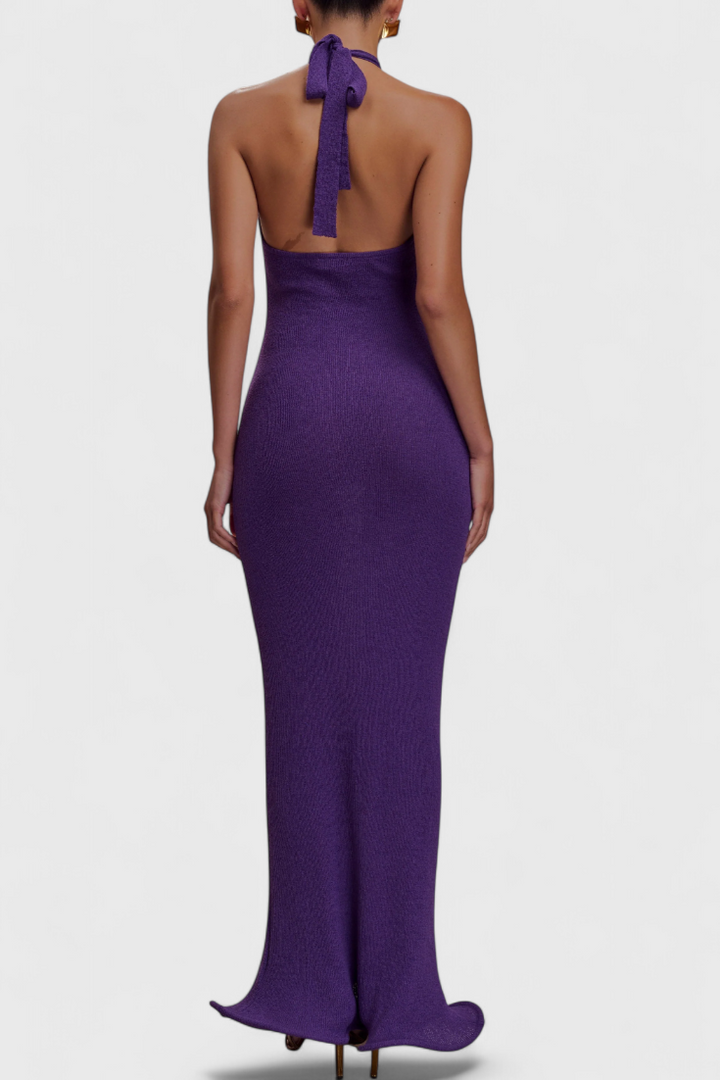 Jianna - Braided dress with halter neck and open back