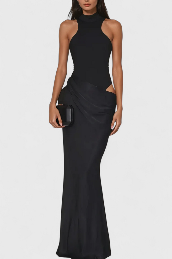 Mafalda - Maxi dress with sleeves and a slim silhouette