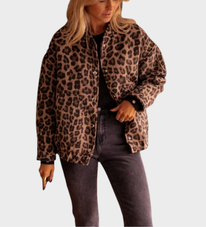 Brina – elegantne jakk leopardimustriga