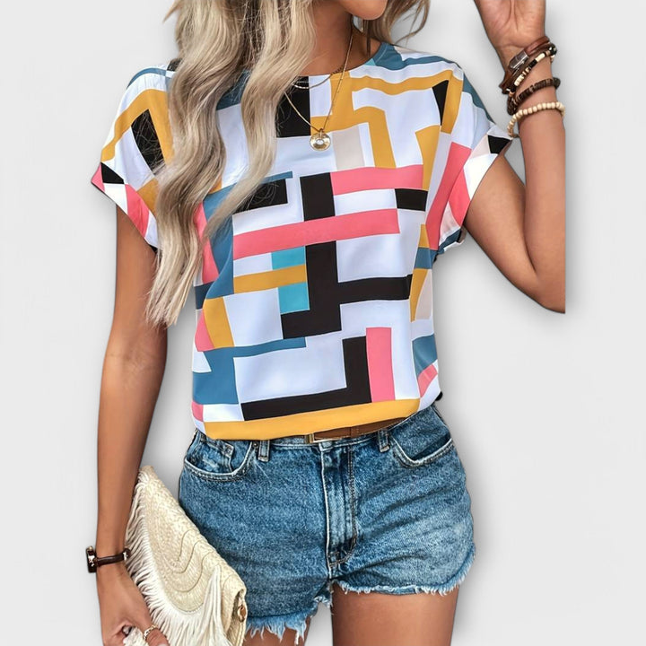 Marijeta – värviline pluus urbaani stiilis